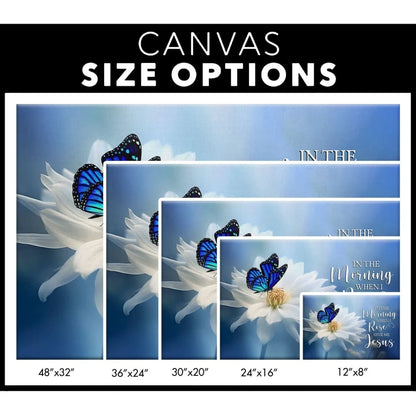 in the morning when i rise give me jesus butterfly flower wall art canvas (Landscape) (view 4)