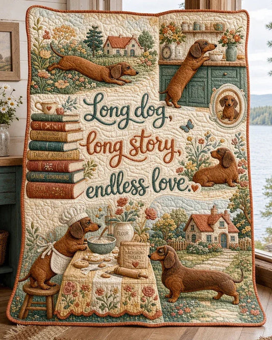 Inches of Love Quilt Blanket - Quilted Blanket by OtterMia