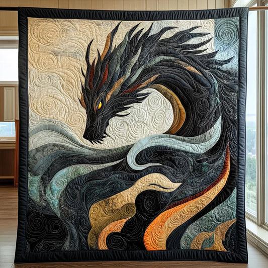 Inferno Serpent Quilt Blanket