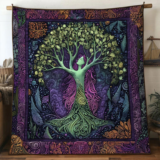 Inner Light Tree Of Life Quilt Blanket