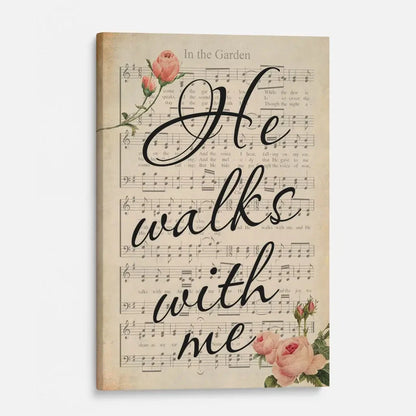 he walks with me wall art canvas print (Landscape) (view 5)