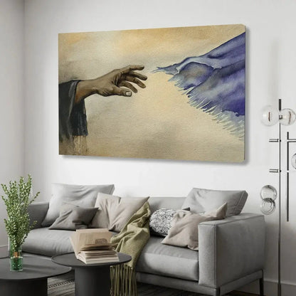 if only i could touch the hem of his garment wall art canvas (Landscape) (view 4)