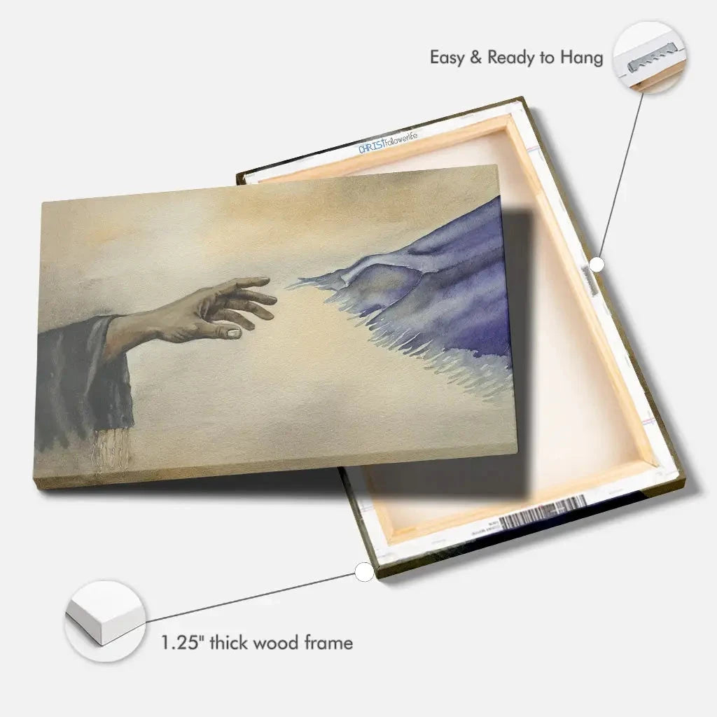 if only i could touch the hem of his garment wall art canvas (Landscape) (view 5)