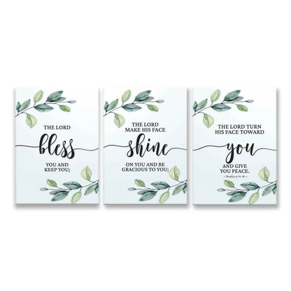 the lord bless you and keep you 3 panel christian wall art canvas (view 3)