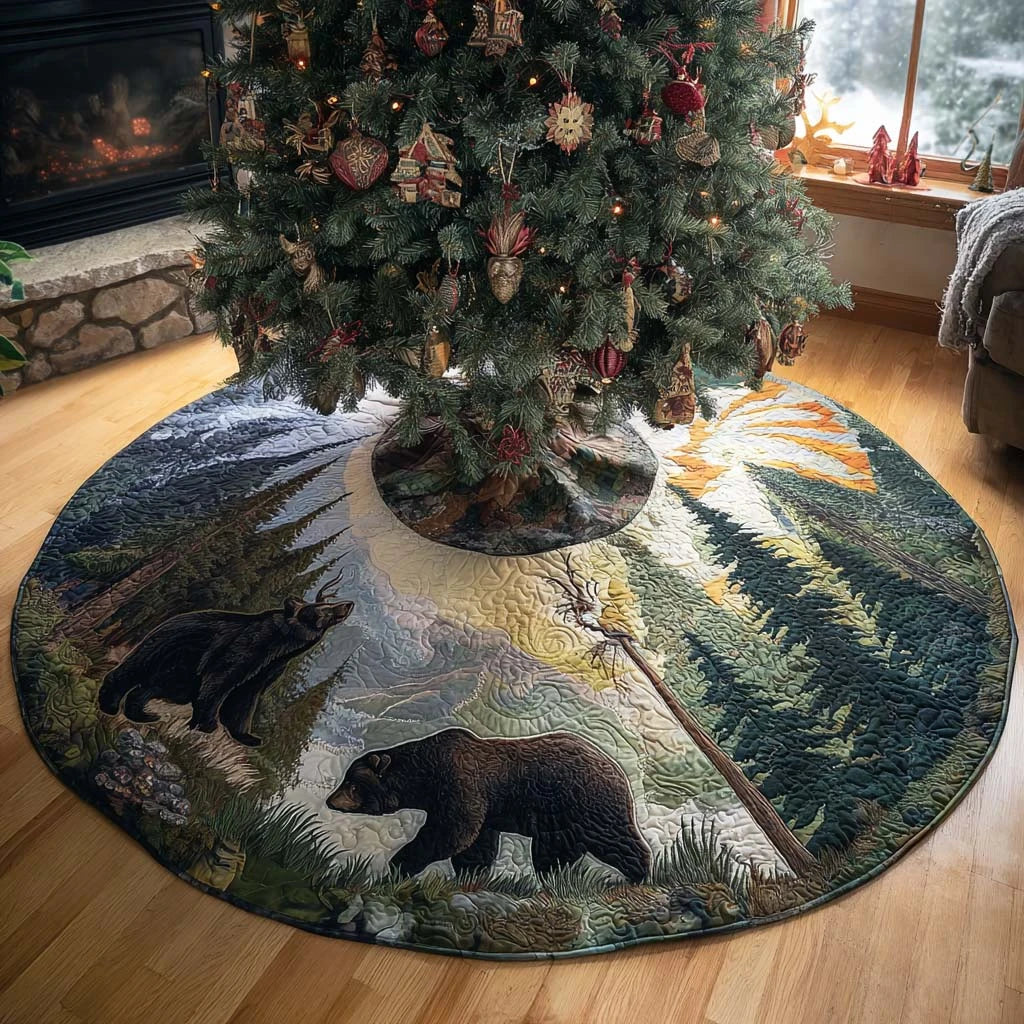 Into the Timber Christmas Quilted Tree Skirt