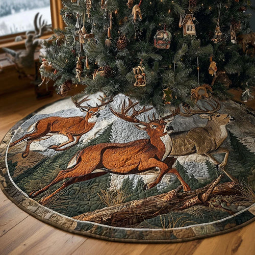 Into the Wild Christmas Quilted Tree Skirt