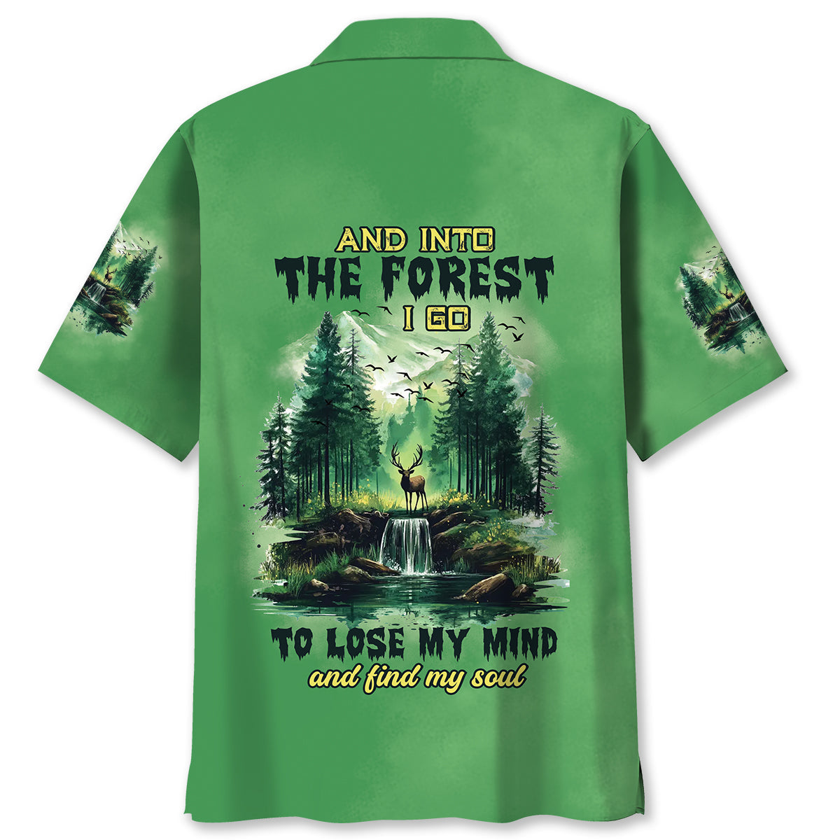 Into the Forest I Go Hawaiian Shirt - M - hawaiian shirt