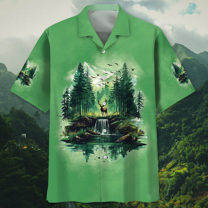 Into the Forest I Go Hawaiian Shirt - L - hawaiian shirt