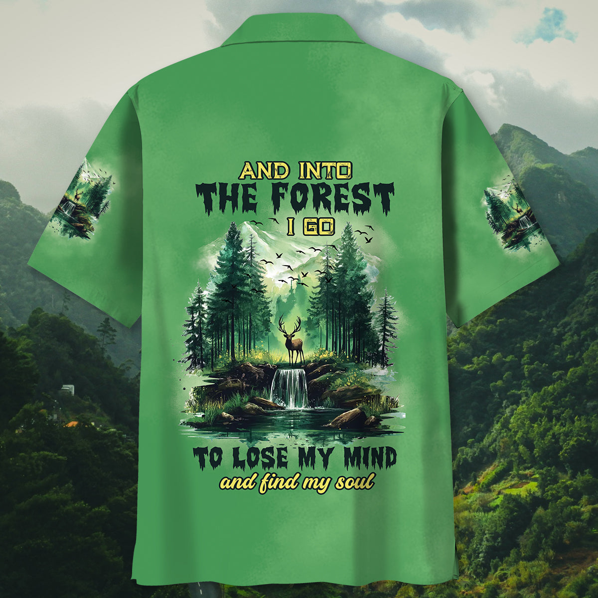 Into the Forest I Go Hawaiian Shirt - XL - hawaiian shirt