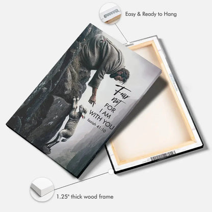 isaiah 41 10 fear not for i am with you canvas wall art (view 6)