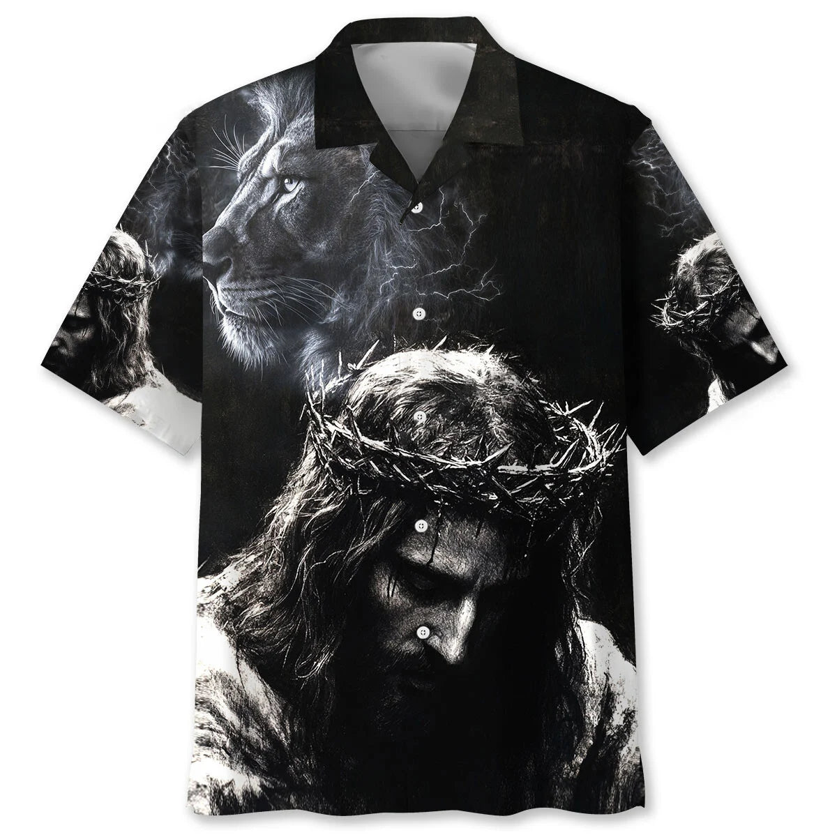 Jesus and Lion Art Hawaiian Shirt