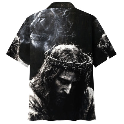 Jesus and Lion Art Hawaiian Shirt