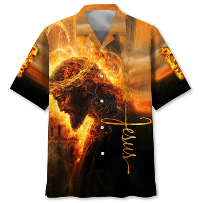 Jesus in the Fire Art Hawaiian Shirt