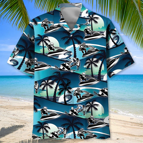 Jet Ski Racing Hawaiian Shirt