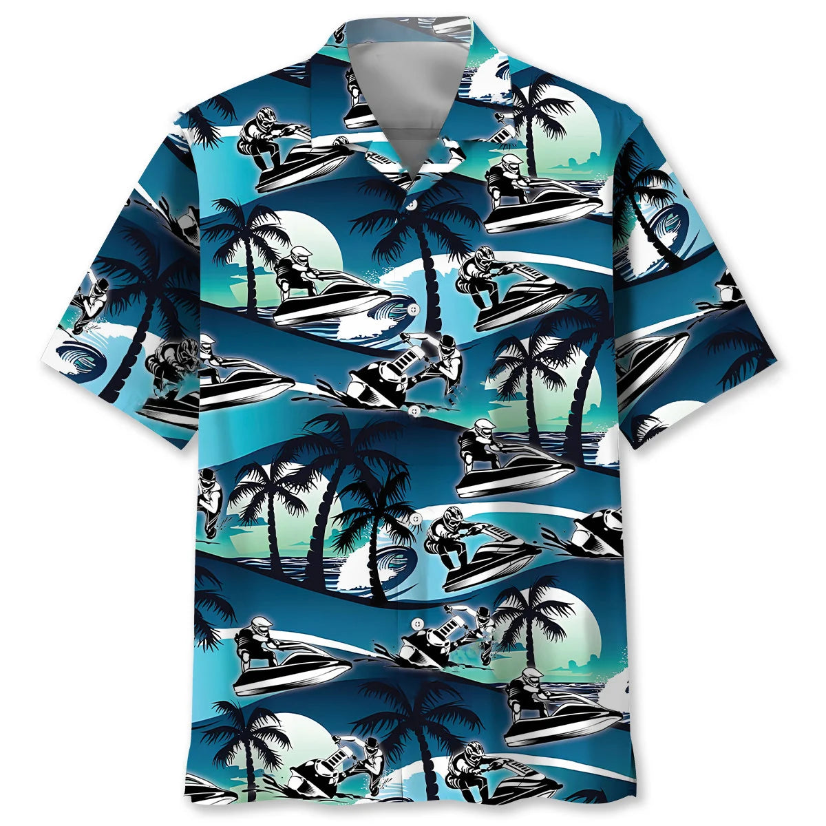 Jet Ski Racing Hawaiian Shirt