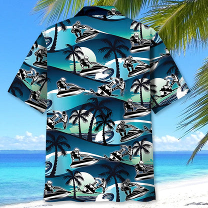 Jet Ski Racing Hawaiian Shirt