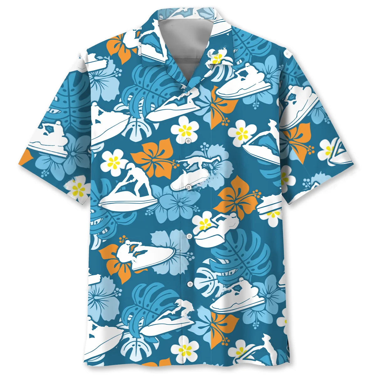 Jet Ski Tropical Hawaiian Shirt