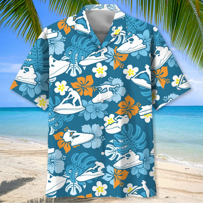 Jet Ski Tropical Hawaiian Shirt