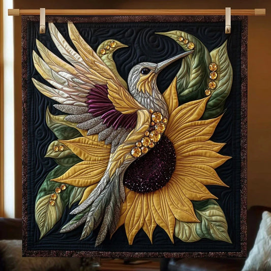 Jewel Hummingbird Quilt Blanket