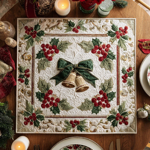 Jingle Bells Quilted Table Topper