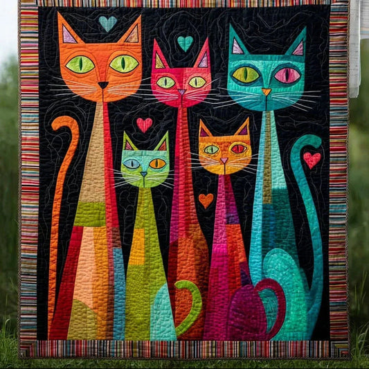 Jolly Paws Quilt Blanket - Quilted Blanket by OtterMia