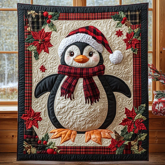 Jolly Penguin Quilt Blanket