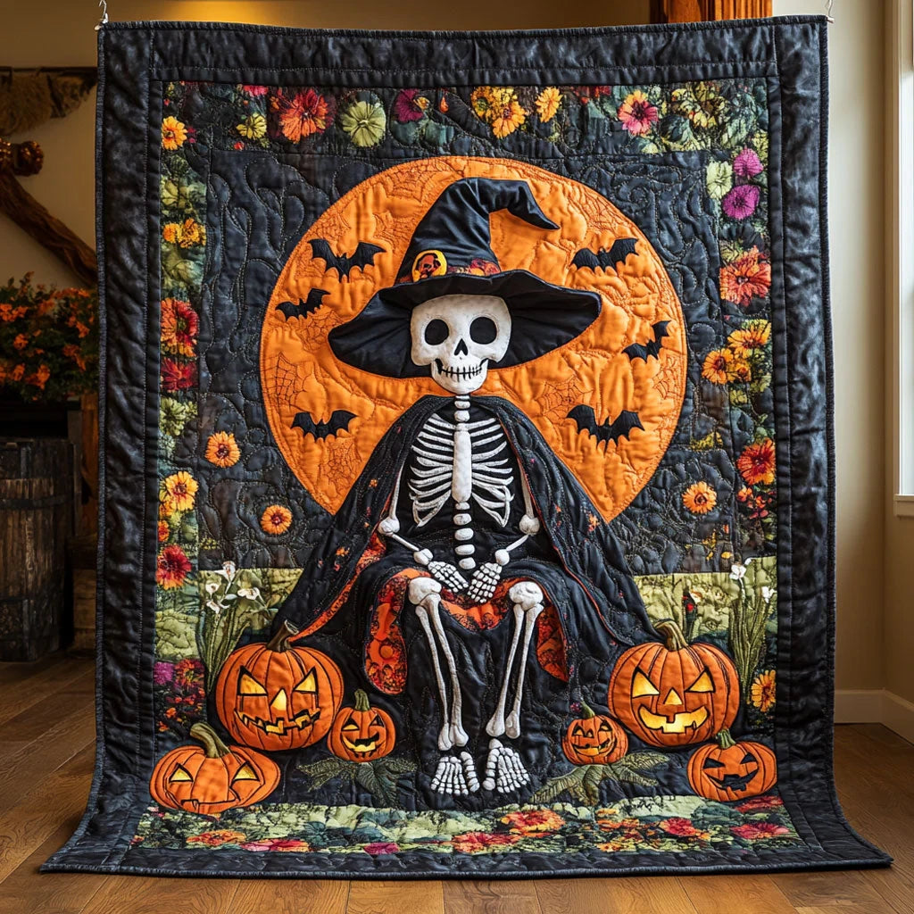 Jolly Skeleton Quilt Blanket