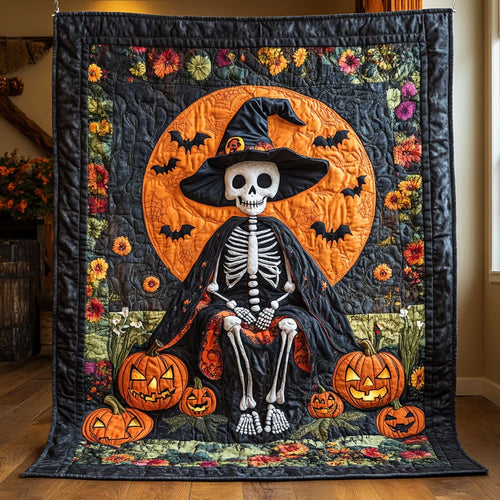 Jolly Skeleton Quilt Blanket