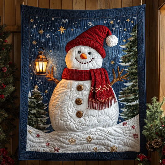 Jolly Snowman Quilt Blanket