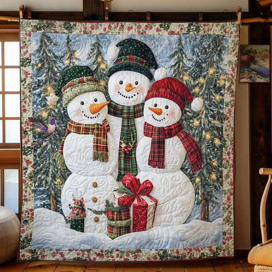 Jolly Snowman Quilt Blanket
