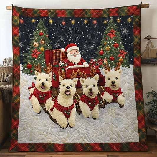 Jolly Terrier Night Quilt Blanket