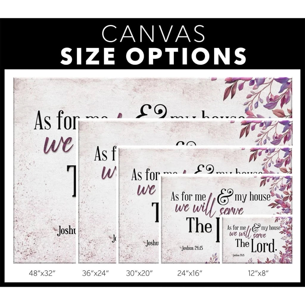 as for me and my house wall art joshua 24 15 bible verse wall art canvas print (Landscape) (view 3)