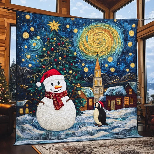 Joyful Snowman Quilt Blanket