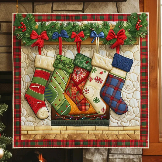 Joyful Stocking Quilt Blanket