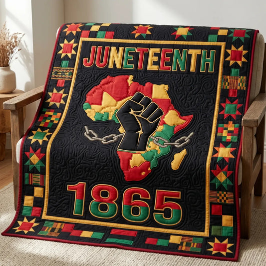 Juneteenth 1865 Black History Quilt Blanket