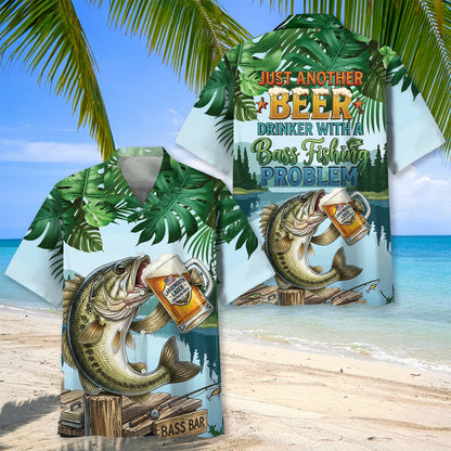 Just Another Beer Drinker with a Bass Fishing Problem Hawaiian Shirt
