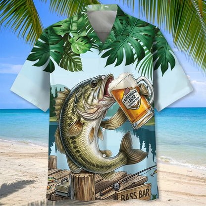 Just Another Beer Drinker with a Bass Fishing Problem Hawaiian Shirt
