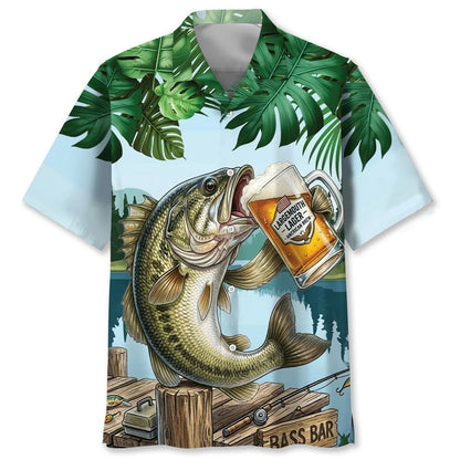 Just Another Beer Drinker with a Bass Fishing Problem Hawaiian Shirt
