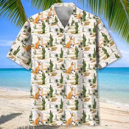 Kangaroo Cricket Hawaiian Shirt