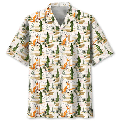 Kangaroo Cricket Hawaiian Shirt