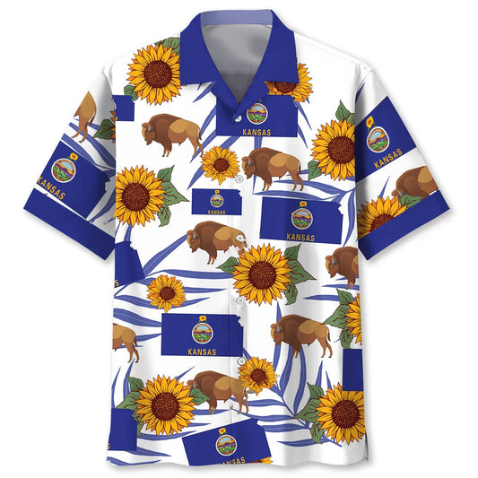Kansas Proud Hawaiian Shirt - S - hawaiian shirt