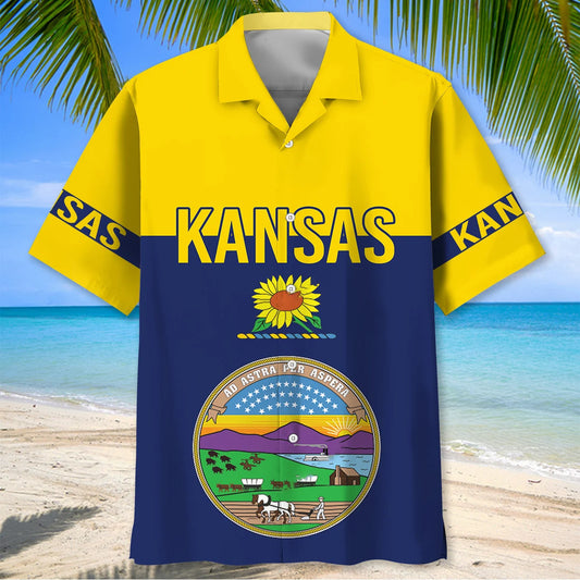 Kansas State Proud Retro Hawaiian Shirt - S - hawaiian shirt