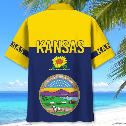 Kansas State Proud Retro Hawaiian Shirt
