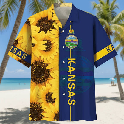 Kansas Sunflowers Proud State Hawaiian Shirt