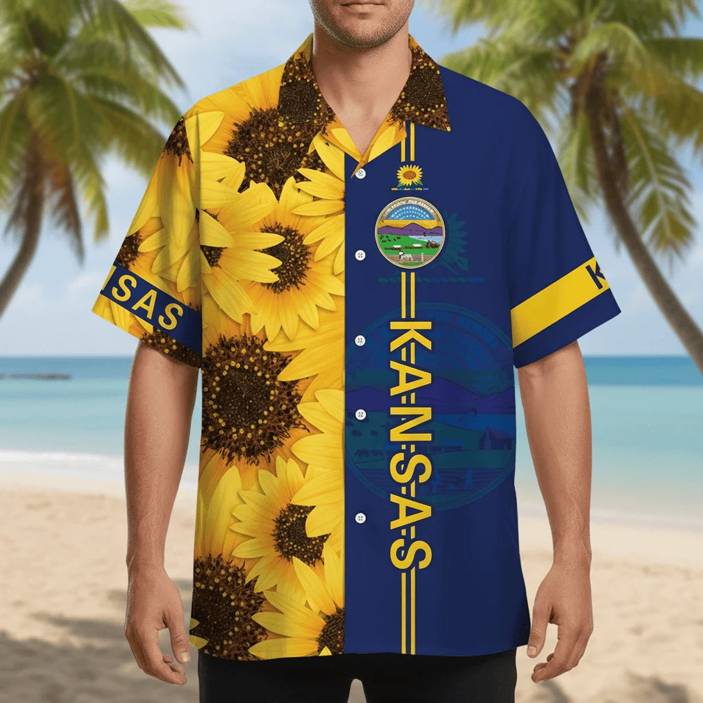 Kansas Sunflowers Proud State Hawaiian Shirt