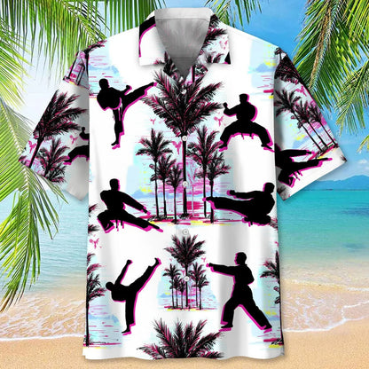 Karate Abstract Background Hawaiian Shirt