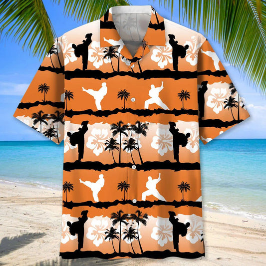 Karate Sunset Hawaiian Shirt - S - hawaiian shirt