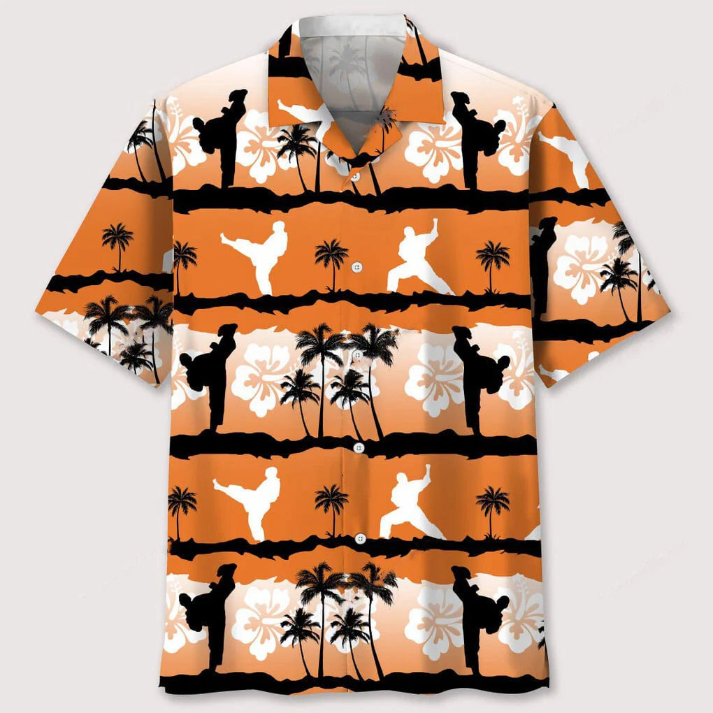 Karate Sunset Hawaiian Shirt