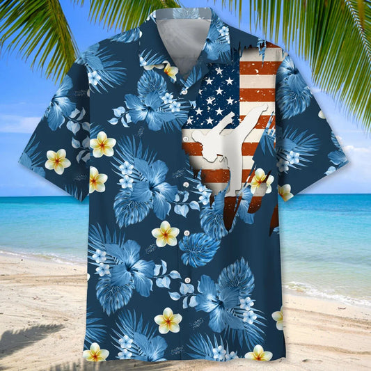 Karate Usa Tropical Hawaiian Shirt - S - hawaiian shirt