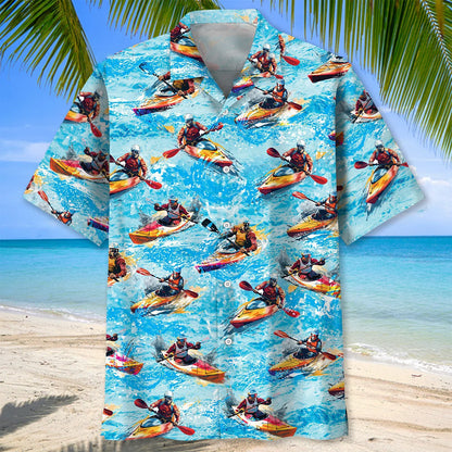 Kayak Racing Hawaiian Shirt